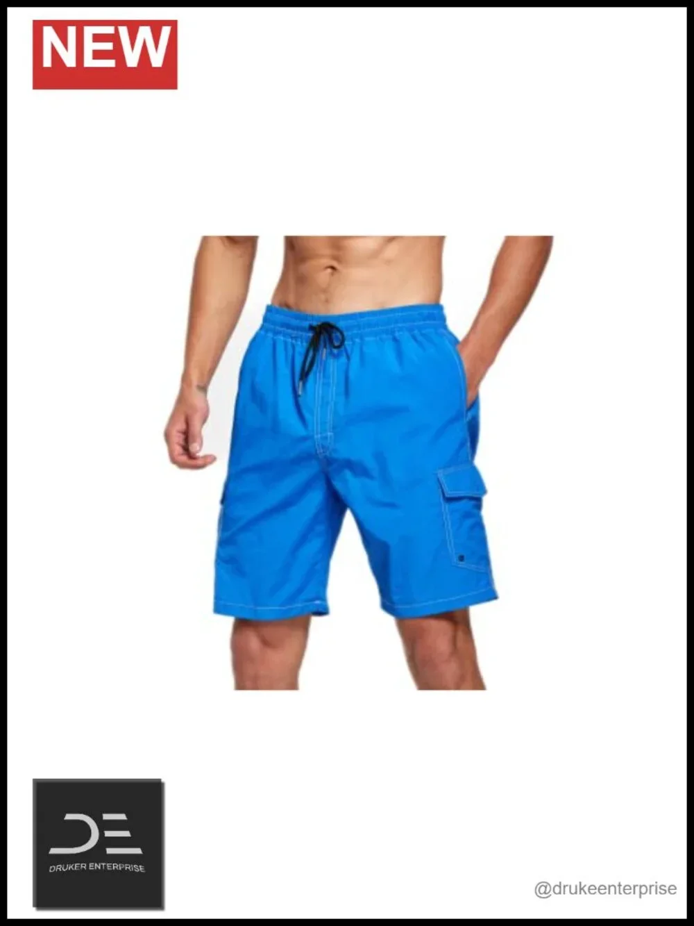 Quick Dry Swim Trunks with Pockets Board Shorts Mesh Lining